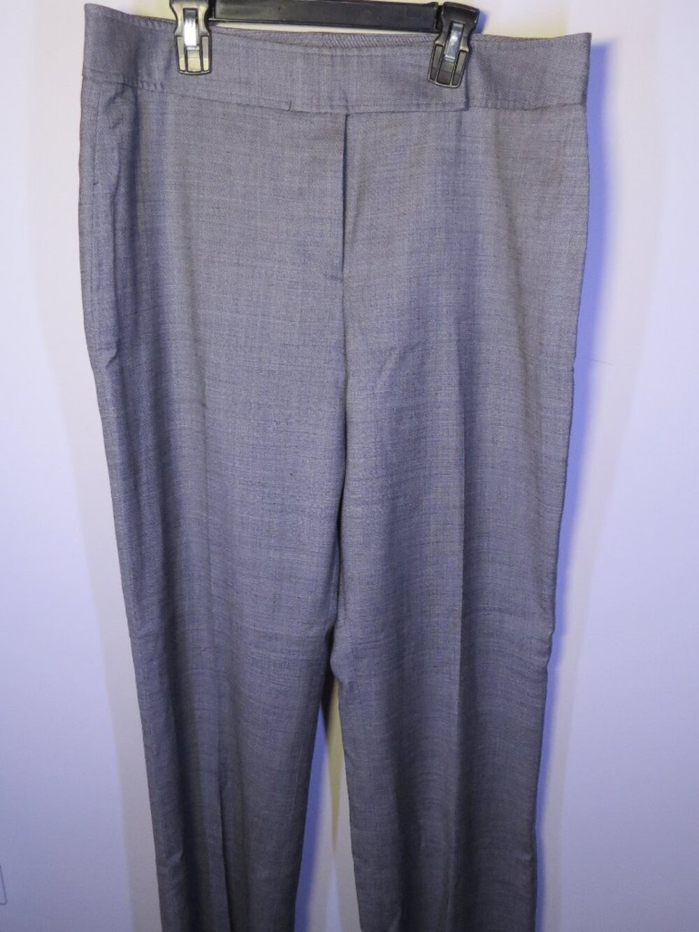 H&M Straight Leg Gray Career Office Trouser Dress Pants | Women's Size 12